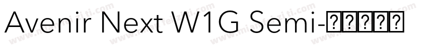 Avenir Next W1G Semi字体转换